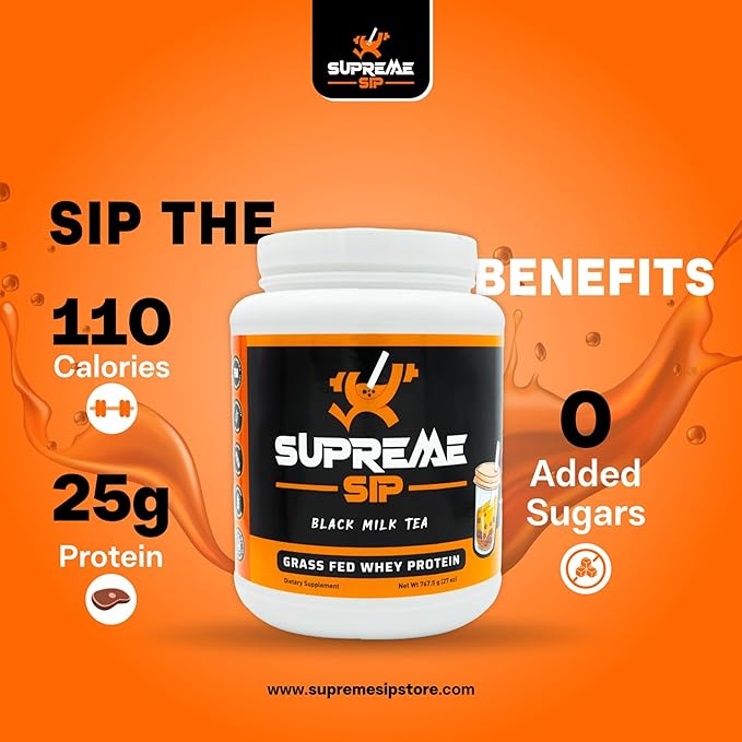 Boba Protein Powder Made with Real Black Tea - Boba Milk Tea Sweetened with Natural Monk Fruit - Clean Creamy Boba Tea Protein Powder - Grass Fed Whey Protein Isolate Bubble Tea - 27 Oz