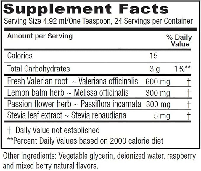 Vitanica Sleep Tonic Natural Liquid Sleep Aid Supplement Dr. Formulated Relaxation and Calm Support for Adults Stress Relief Valerian Root Lemon Balm Passion Flower Vegan 4 Ounce