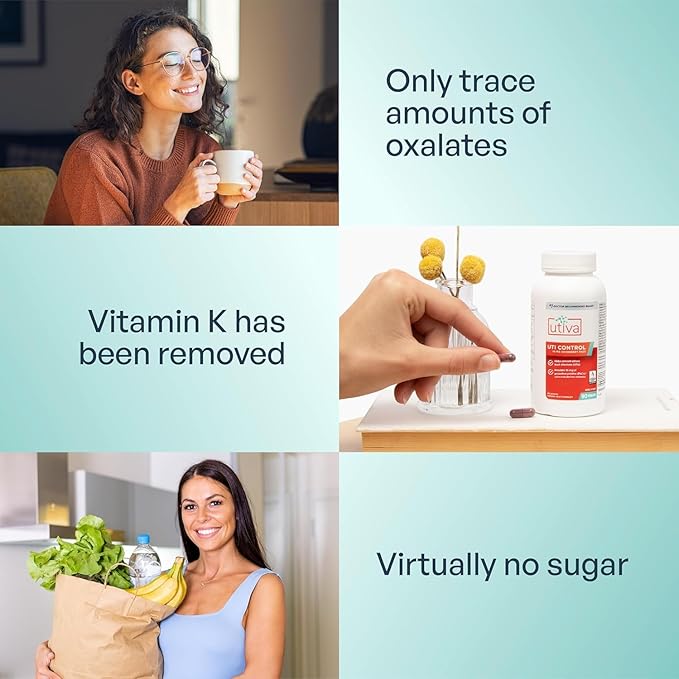 Szio+ Utiva Cranberry PACs – Clinically Studied Ingredients 36mg PACs Extract - UTI Prevention for Women - Urinary Tract Health – Cranberry Supplement Pills for Bladder Health 30 Vegi Capsules