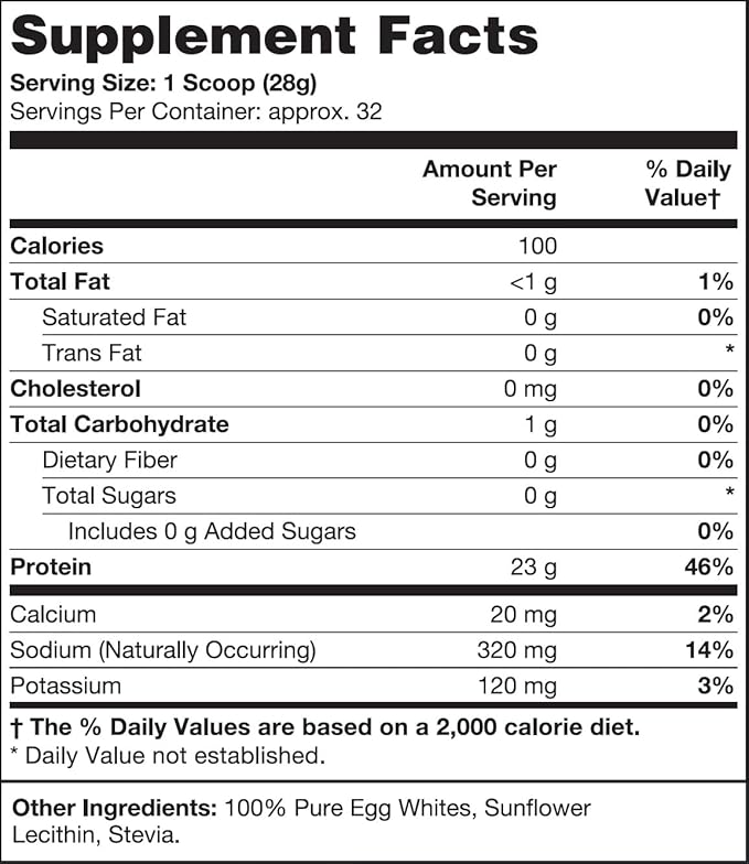 Healthy 'N Fit - 100% Egg Protein (unflavored) 2 Pack (4 LB Total). Just Egg Instant Dried Whites: Great for Baking and Mixing.