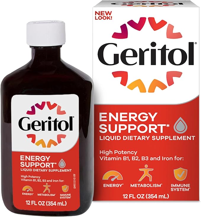 Geritol Liquid Energy Support B-Vitamins12 Fl Oz (Pack of 2)
