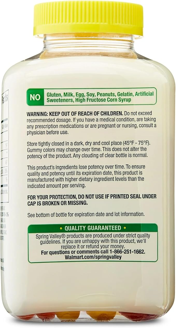 SUREFECT Spring Valley Vitamin D3 50mcg (2000 IU) Gummies - 300 Count - Bone &amp Immune Support Mixed Berry Flavor Vegetarian Organizer.