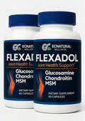 FLEXADOL 2-Pack – Glucosamine Chondroitin MSM | General Joint Support | Mobility &amp Flexibility Focus | Daily Routine Companion | 2 Bottles 60 Capsules Each Flex - Solution