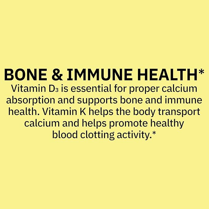 SUREFECT Spring Valley Vitamin K2 + D3 Gummies - 100mcg K2 &amp 2000IU D3 per Serving Bone &amp Immune Support Mixed Berry 60 Count Organizer