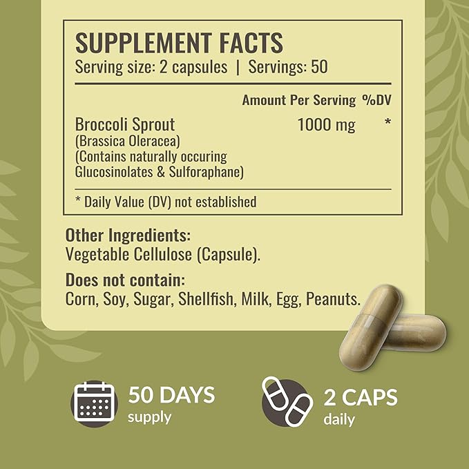 HERBAMAMA Broccoli Sprout and Milk Thistle Kit - Bundle of 1000 mg Broccoli Sprout Capsules &amp Milk Thistle Extract 4 fl oz - Vegan Non-GMO Sugar &amp Alcohol-Free - 2 Pack