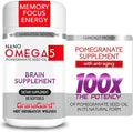 Nano Pomegranate Supplement CLINICALLY Proven Brain Supplement with Anti Aging Nanotech Delivers 100 Times The Power of Pomegranate Seed Oil in its Natural Form 1 Bottle 60ct