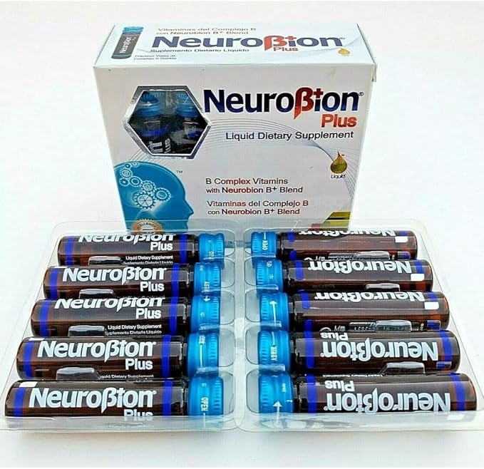 Neurobion Plus Liquid Dietary Supplement B Complex 10 Vials