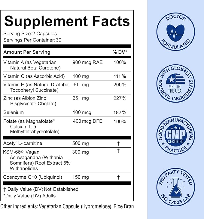 Premom Male Sperm Fortify Capsules - Male Fertility Supplements for Men Prenatal Pre &amp Probiotics for Women Bundle – Fertility Support for Women – 120 Count