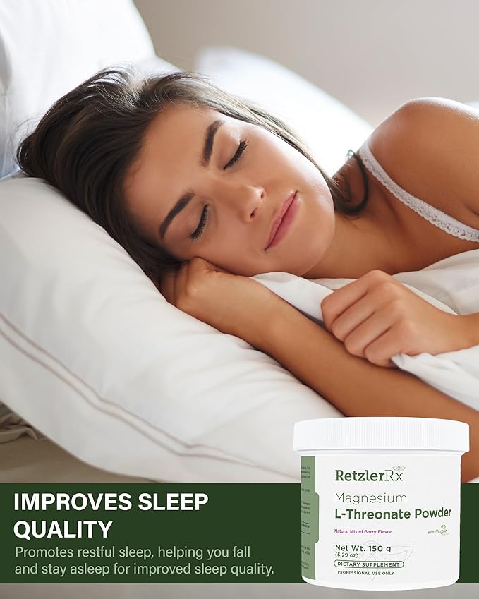 HormoneSynergy Magnesium L-Threonate Powder with Magtein - Brain-Supporting Magnesium Threonate Complex - Mixed Berry Gluten-Free Supplement for Cognitive Health - 60 Servings