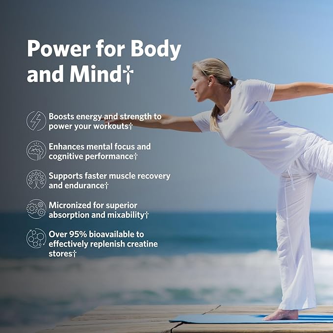 Cooper Complete Creatine Monohydrate Micronized Powder – 5g per Scoop 60 Servings Muscle &amp Brain Energy Support