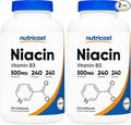Nutricost Niacin (Vitamin B3) 500mg 240 Capsules - with Flushing Non-GMO Gluten Free (Pack of 2)