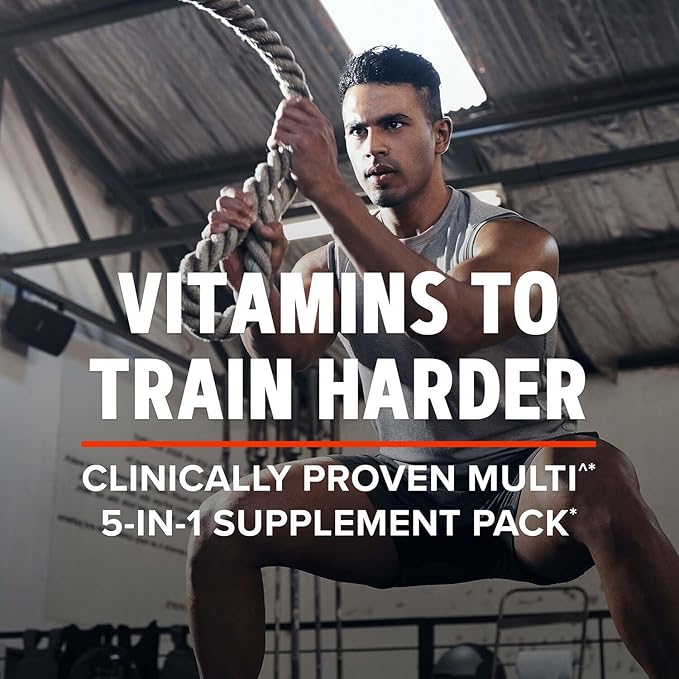 GNC AMP Men’s Extreme Training Vitapak Program 5 Products in 1 Convenient Vitamin Pack for Performance &amp Endurance Adult Multivitamin Proven Ingredients Caffeine Nitric Oxide 30 Day Supply