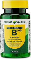 B-100 Complex Metabolism Support Dietary Supplement Timed-Release Tablets 60 Count