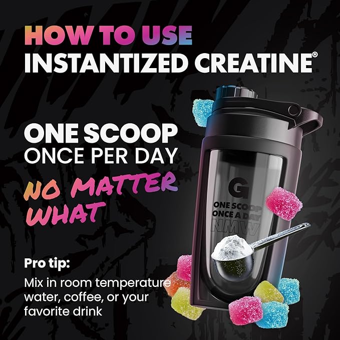 Gains in Bulk Instantized Creatine Monohydrate for Women and Men Soluble Pre Workout Powder Supports Muscle Building Strength and Performance Bodybuilding Supplements Sour Gummy 30 Servings