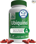 Health Thru Nutrition Ubiquinol 300mg 120 Softgels as Kaneka QH Reduced CoQ-10 | Stabilized - 3rd Party Tested | Enhanced Bioavailability | Cardiovascular &amp Mitochondria Function Support | Non-GMO