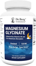 Dr. Berg Magnesium Glycinate 150ct – 4-in-1 Chelated for Muscle Nerve Sleep &amp Stress Support*– w/ D3 B6 &amp Zinc – 4X Lab-Tested – No Fillers – Formulated in USA GMP-Certified