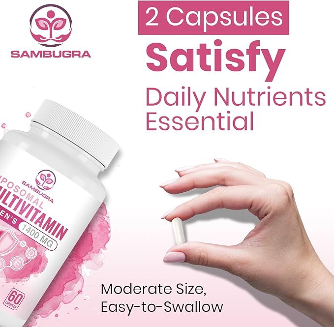Liposomal Multivitamin for Women 1400MG - Womens Daily Multi Vitamins Supplements with Iron Vitamin A C D E and B Complex for Immune Health Hair &amp Skin Support for Women 18+