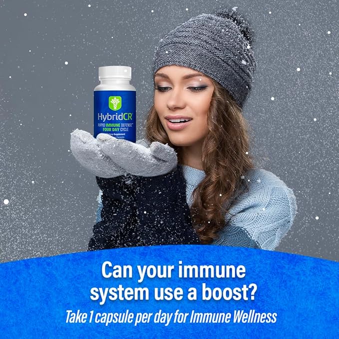 HybridCR Rapid Immunity Supplement | Zinc Echinacea Andrographis Ginseng Selenium Gluten-Free &amp Non-GMO | 5-in-1 Immune Support Supplement | Pharmacist Formulated 2 Month Supply (60 Veggie Ca