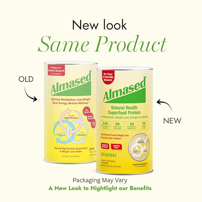 Almased Multi-Protein Powder 17.6 OZ (Pack of 2)