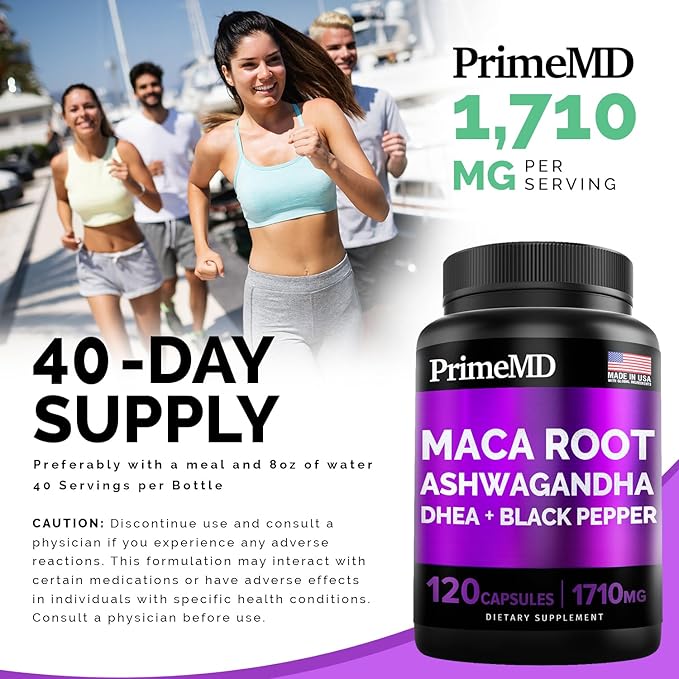4-in-1 Liquid Biotin Collagen Keratin Saw Palmetto Drops (2 fl oz - 2 Pack) &amp 6-in-1 Maca Root Ashwagandha w Black Pepper Fruit (120ct) Bundle - Hair Skin Nails Energy &amp Mood Support Supple