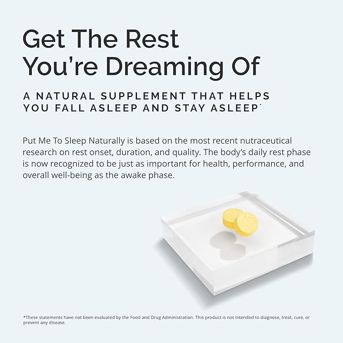 BRAINMD Dr Amen Put Me To Sleep Naturally - 90 Chewable Tablets - with Melatonin L-Theanine Magnesium GABA Vitamin B6 &amp 5-HTP - Gluten Free - 45 Servings