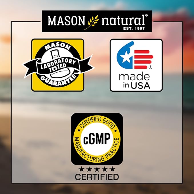 Mason Natural Glucosamine Chondroitin 1500/1200 3 Per Day with Vitamin C Supports Joint Health Improved Flexibility and Mobility 180 Capsules