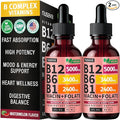 (2 Pack) Vitamin B12 and B6 Liquid Drops B12 Sublingual Vitamin B Complex - B 12 Vitamin 5000mcg - B12 Methylcobalamin for Energy Brain Heart Support with 27200 mcg Watermelon Berry 80 Servings