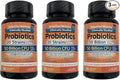 Probiotics 50 Billion CFU 20 Strains 60 Vegetarian Capsules Non-GMO Digestive Enzyme Complex 3 Pack 90 Day Supply