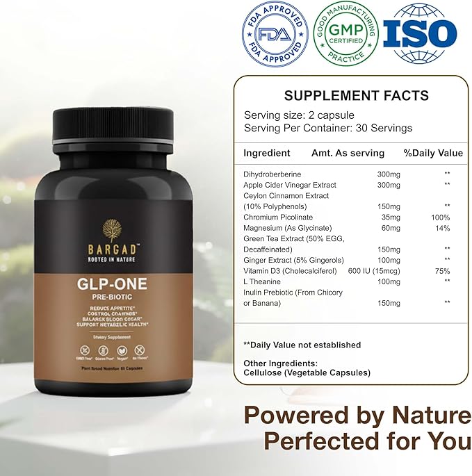 GLP-ONE Supplement Support GLP Active Natural Formula Support Natural GLP-one Levels and Promote Gut Health