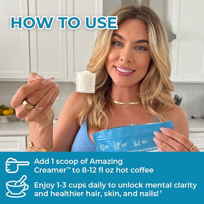 Superfoods Company Amazing Creamer with Collagen - Keto Creamer-Hyaluronic Acid &amp MCT Oil - Brain Boost &amp Curbs Cravings - Supports Healthy Skin &amp Hair - Diet-Friendly [60 Servings] [Vanil