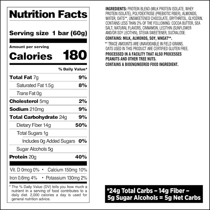 Quest Nutrition Protein Bar Oatmeal Chocolate Chip 2.1Oz Bar 1 Ct