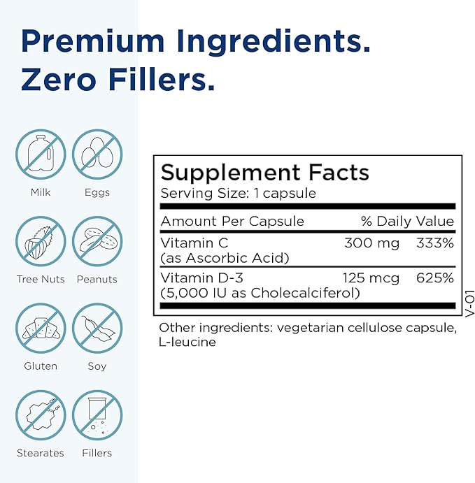 MethylPro Vitamin D3 5000 IU - Delivers 125 mcg Vitamin D3 - Supports Bone Strength Immune Balance &amp Mood Wellness - 90 Servings - 90 Capsules