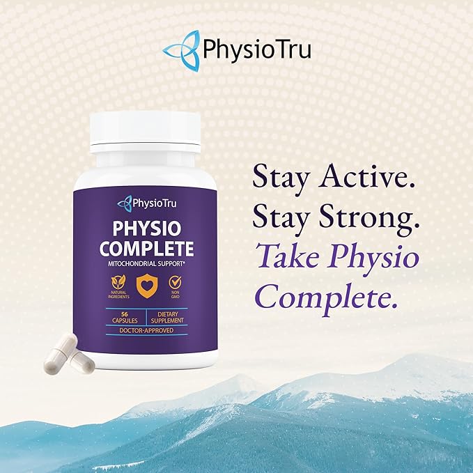 PhysioTru Physio Complete CoQ10 Supplement - Superior Nutrient Absorption Antioxidant &amp Energy Support - Coenzyme Q10 Ubiquinone with Fulvic Acid Magnesium Taurate &amp Reishi Extract - 3 Pack