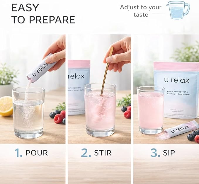 Relax Calming Drink – Natural Calm Powder Drink | Mixed Berry Flavors 15 Packets