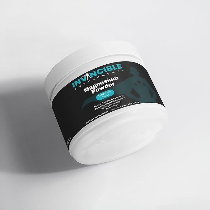 Magnesium Citrate Powder Lemon Lime | 350mg Per Serving | Sleep Support Muscle Recovery Highly Bioavailable with Aquamin | Non-GMO Sugar-Free 60 Servings