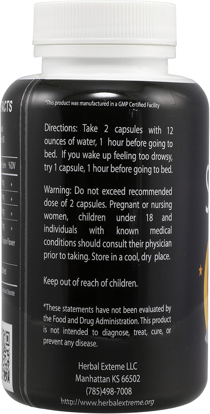 Sleepiden Sleep Aid Capsules By Herbal Extreme 10 mg Melatonin Zinc Magnesium Chamomile Flower Extract Passion Flower Extract And Valerian Root Extract (60 capsules)