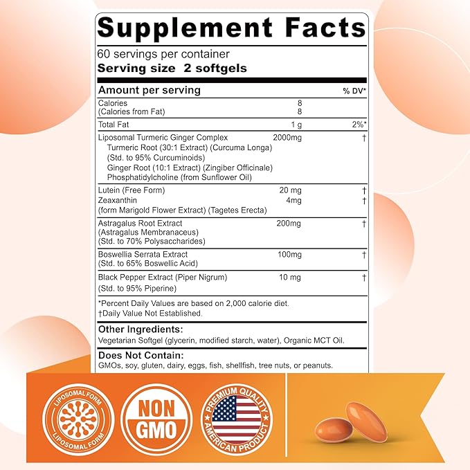 Liposomal Calcium AKG Supplement + Liposomal Turmeric Ginger Lutein Supplement