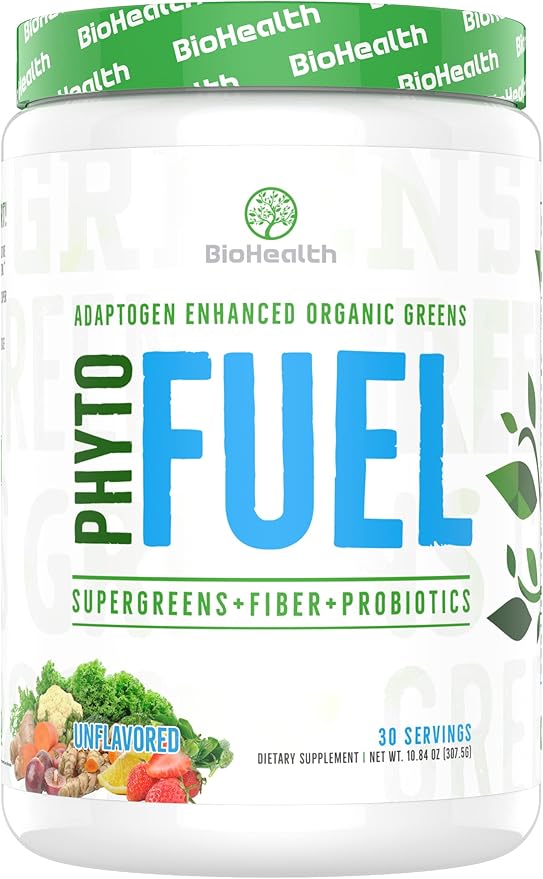 Phyto Fuel Supergreens + Fiber + Probiotics | Comprehensive Greens Powder | 30 Servings