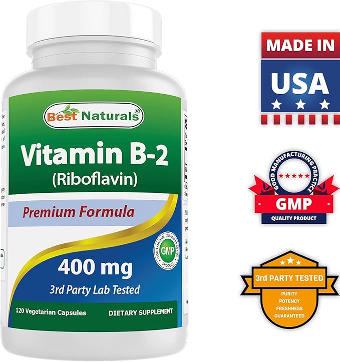Best Naturals Probiotic 10 Strains &amp 30 Billion CFU &amp Vitamin B2 (Riboflavin) 400mg