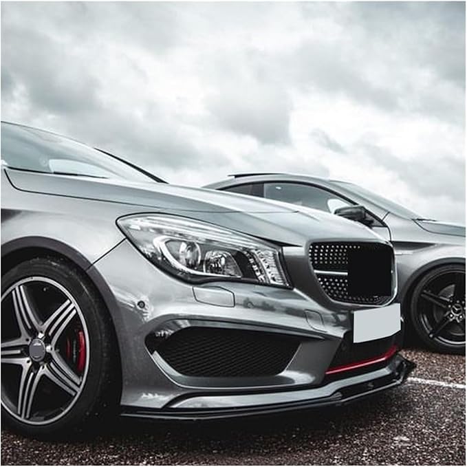 Front Bumper Lip Body Kit Spoiler Separation Protection Device. Compatible for Mercedes Benz CLA Class C117 CLA200 CLA260 CLA45 2013-2015 (Color : Gloss Black)