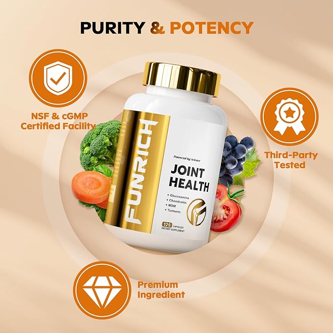 Joints Health Suppplement Glucosamine Chondroitin MSM - Joint Support Supplement for Women and Men with Turmeric MSM &ampBoswellia for Cartilage Joint Health and Flexibility - 2 Bottles
