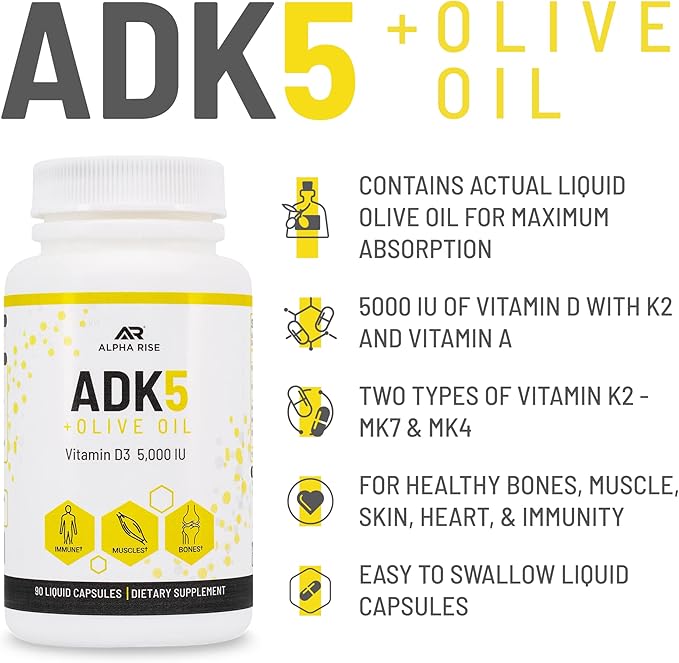 ADK 5 Vitamin Supplement + Beta Sitosterol - Natural Plant Sterols