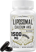 Liposomal Calcium AKG Supplement 1500 MG (Alpha-Ketoglutaric Acid) More Effective Than AAKG Ca AKG for Longevity Age Defense Cellular Energy Metabolic Function 60 Softgels