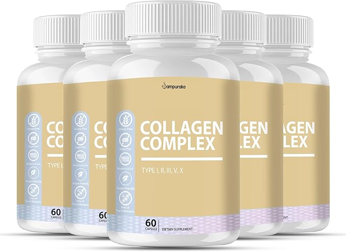 Collagen Complex for Hair Skin &amp Nails Support High Potency Biotin and Antioxidant Complex 60 Capsules for Growth Glow and Strength (1)