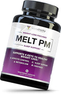Vitauthority MELT PM Nighttime &amp Weight Loss Pills: Naturally Support More Restful Sleep with Ashwagandha &amp L-Theanine - 30 Servings
