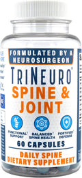 Daily Spine &amp Joint Supplement - NSF Certified - Neurosurgeon Formulated to Support Joint Health &amp Balance Functional Longevity - Devils Claw Chondroitin Glucosamine - 60 Capsules