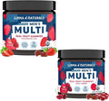 Llama Naturals Multivitamin for Men Vegan Organic Gummies with Vitamin D C and K Men's Real Fruit Gummy Vitamins Cherry and Strawberry 120 Ct