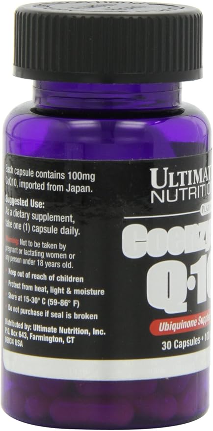 Ultimate Nutrition CoQ10 Rapid Release Coenzyme Q10 Supplement 100mg 30 Capsules