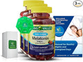 Melatonin 5 Mg Zero Sugar 120 Gummies (3 Pack) with Bundle Exclusive Better Ligth&ampSpring Guide + Weekly Pill Organizer (5 Items)