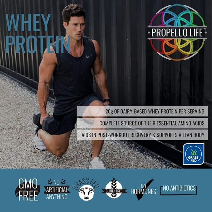 Propello Life Grass-fed Whey Protein Powder (West Indies Cocoa 17 Servings)